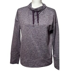 Apana Purple Marled Cowl-Neck‎ Pullover Sweatshirt M